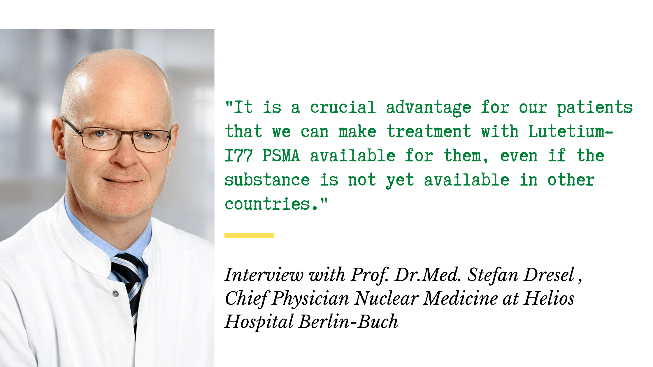 Modern nuclear medicine at Helios - an interview with Prof. Dr. med. Dresel